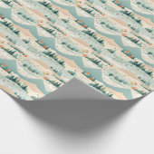 Winter Scene Trees Mountains Snow Cadeaupapier (Hoek)