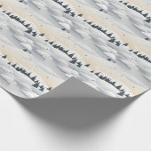 Winter Scene Trees Mountains Snow Cadeaupapier (Hoek)