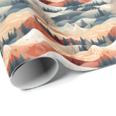 Winter Scene Trees Mountains Snow Cadeaupapier (Rol Hoek)