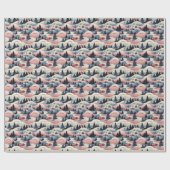 Winter Scene Trees Mountains Snow Cadeaupapier (Vlak)