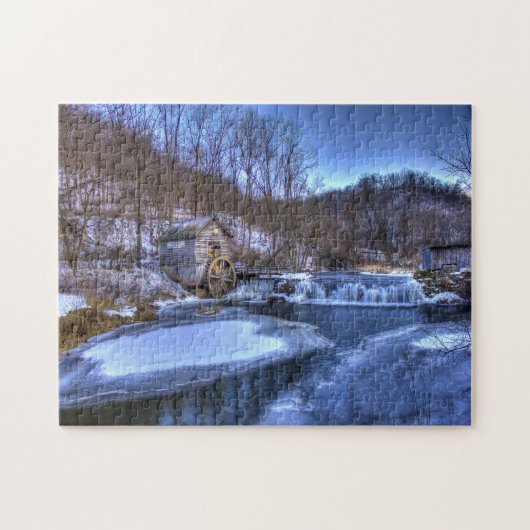 Winter Scene Wisconsin. Legpuzzel (Horizontaal)