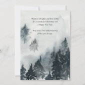 Winter Scenery | In het diepe bos Feestdagenkaart (Achterkant)