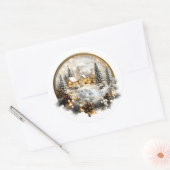 Winter Scenery Sticker, label (Envelop)