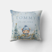 Winter Schattige Beer Forest Baby shower Gift Kussen (Achterkant)