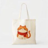 Winter Schattigee Kat Canvas tas (Voorkant)