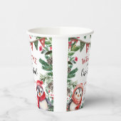 Winter Schattigee Pinguïn Kerstmis 1e Verjaardag Papieren Bekers (Links)