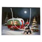 Winter Schnauzer Caravan Kerstavontuur Groot Cadeauzakje (Achterkant)
