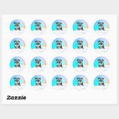 Winter Schnauzer Ronde Sticker (Vel)