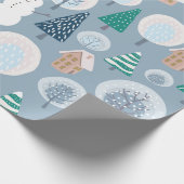 Winter seamless pattern with abstract flat handdra cadeaupapier (Hoek)