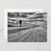 Winter Seaside Stroll, Fine Art Briefkaart (Voorkant / Achterkant)