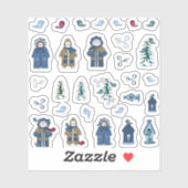 Winter Seizoensgebonden Vinyl Sticker (3" x 3") Co (Vel)