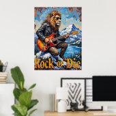 Winter Serenade: Lion's Glacier Grind Poster (Thuiskantoor)