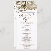 Winter Serenity Country Wedding Programma (Voorkant / Achterkant)