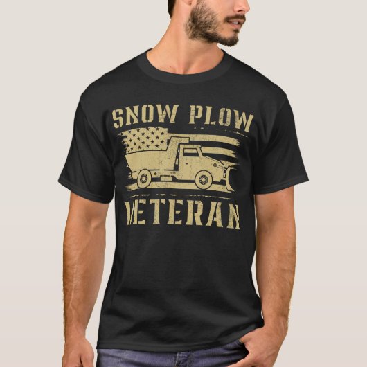 Winter Service Snow PLOW Veteran Retired Funny T-shirt (Voorkant)