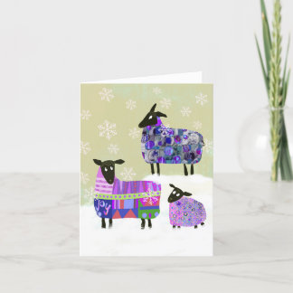 Winter Sheep BLANK Wenskaart Bedankkaart