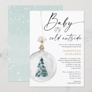 Winter Shower by Mail geslacht neutrale baby showe Kaart