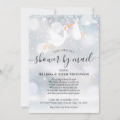 Winter Shower by Mail Long Distance Pink Kaart (Voorkant)