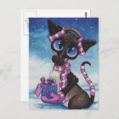 Winter Siamese Briefkaart (Voorkant / Achterkant)