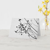 Winter Silhouette, kaart (Gele Bloem)