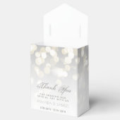 Winter Silver en Gold Sparkle Wedding Bedankdoosjes (Geopend)