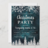 Winter Silver Snow Green-kerstmis Kaart (Voorkant)