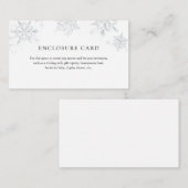 Winter Silver Snowflake Enclosure Card Informatiekaartje (Voorkant / Achterkant)