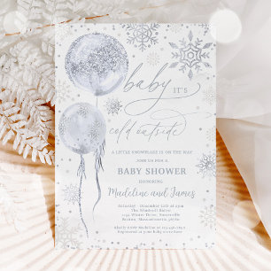 Winter Silver Snowflake Geslacht Neutraal Baby sho Kaart