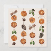 Winter Sinaasappel Slices Gedroogde Citrus kaneel  Save The Date (Achterkant)