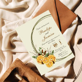 Winter sinaasappels plakken citrus bruiloft kaart