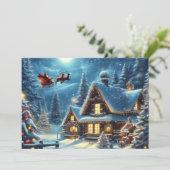 Winter/Sinterklaas/Kerstmis/Sneeuw Feestdagenkaart (Staand voorkant)