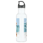 Winter Ski nom personnalisé bouteilles d'eau (Dos)