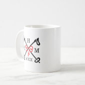 Winter Ski Slopes Monogram Mug Koffiemok (Voorkant links)