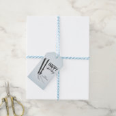 Winter Skiing Prettige feestdagen Gift Labels Cadeaulabel (Met Touw)