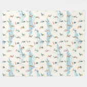 Winter Skiing Snow Mountains Pattern Sports Fleece Deken (Voorkant (Horizontaal))