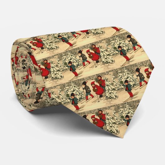 Winter Skiing Stropdas (Opgerold)