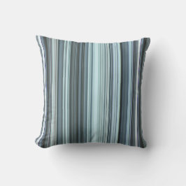 Winter Sky Aqua Blue Stripe Kussen