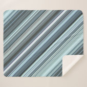 Winter Sky Aqua Blue Stripe Sherpa Deken (Voorkant (horizontaal))
