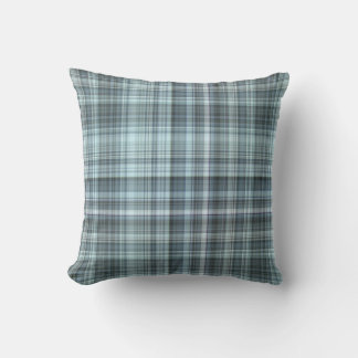 Winter Sky Blue Plaid Kussen