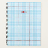 Winter Sky Blue Plaid Planner (Voorkant)