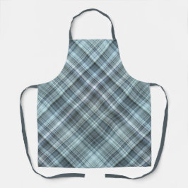 Winter Sky Blue Plaid Schort