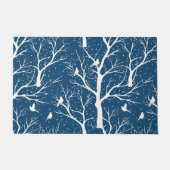 Winter Sky Witte Vogels Sneeuwvlokken Deurmat (Voorkant)