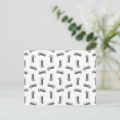 Winter Sled Pattern CUSTOM ACHTERGROUND COLOR Briefkaart (Staand voorkant)