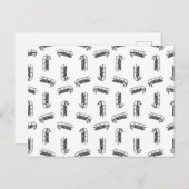 Winter Sled Pattern CUSTOM ACHTERGROUND COLOR Briefkaart (Voorkant / Achterkant)