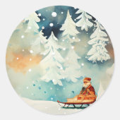 Winter slee sticker (Voorkant)