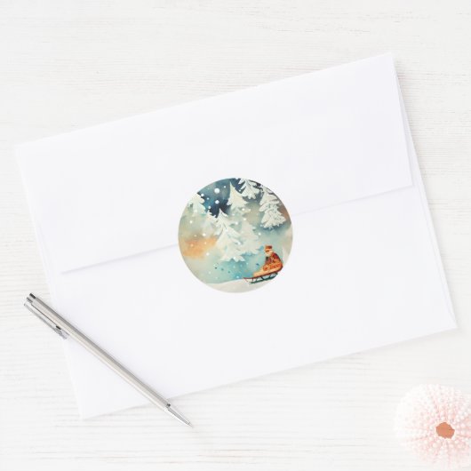 Winter slee sticker (Envelop)