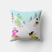 Winter Sleedkussen Kussen (Achterkant)