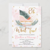 Winter Sleigh Oh Quel plaisir Première Invitation  (Devant)