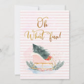 Winter Sleigh Oh Quel plaisir Première Invitation  (Dos)