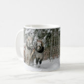 Winter Sleigh Ride Color Image Koffiemok (Voorkant links)