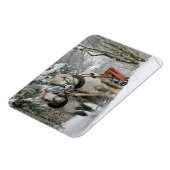 Winter Sleigh Ride Color Image Magneet (Linkerzijde)